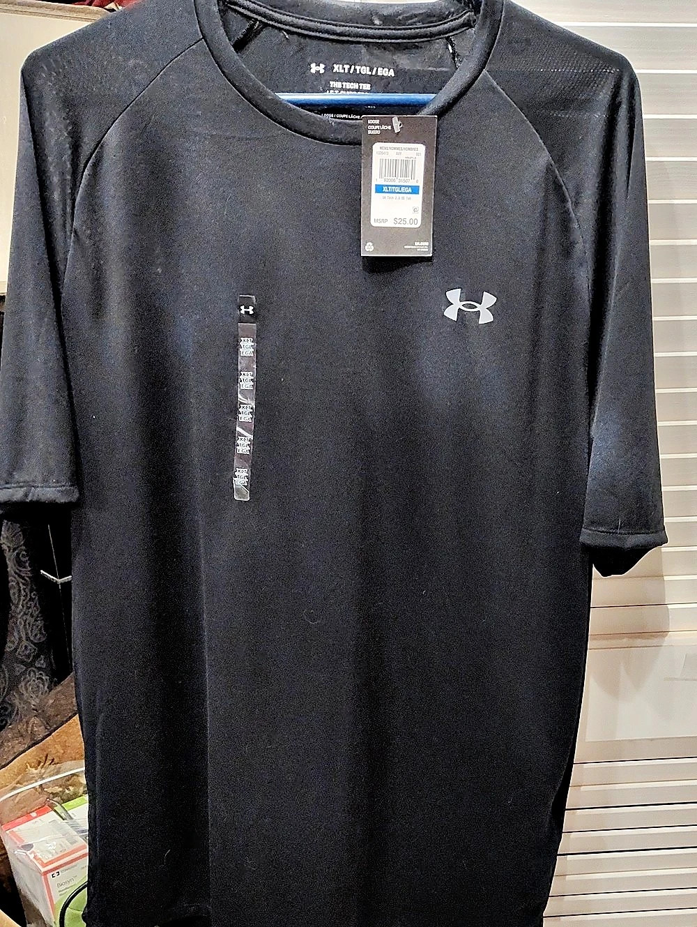 Under Armour The Tech Tee Men's Black Short Sleeve Tee Size XL